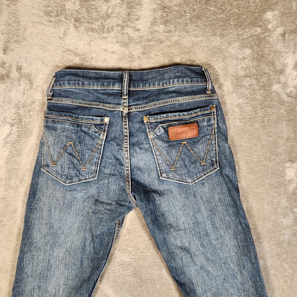 Wrangler Retro Slim Boot Jeans Mens 29x30 Blue Excellent Stretch 10WLT77LY - Picture 11 of 13